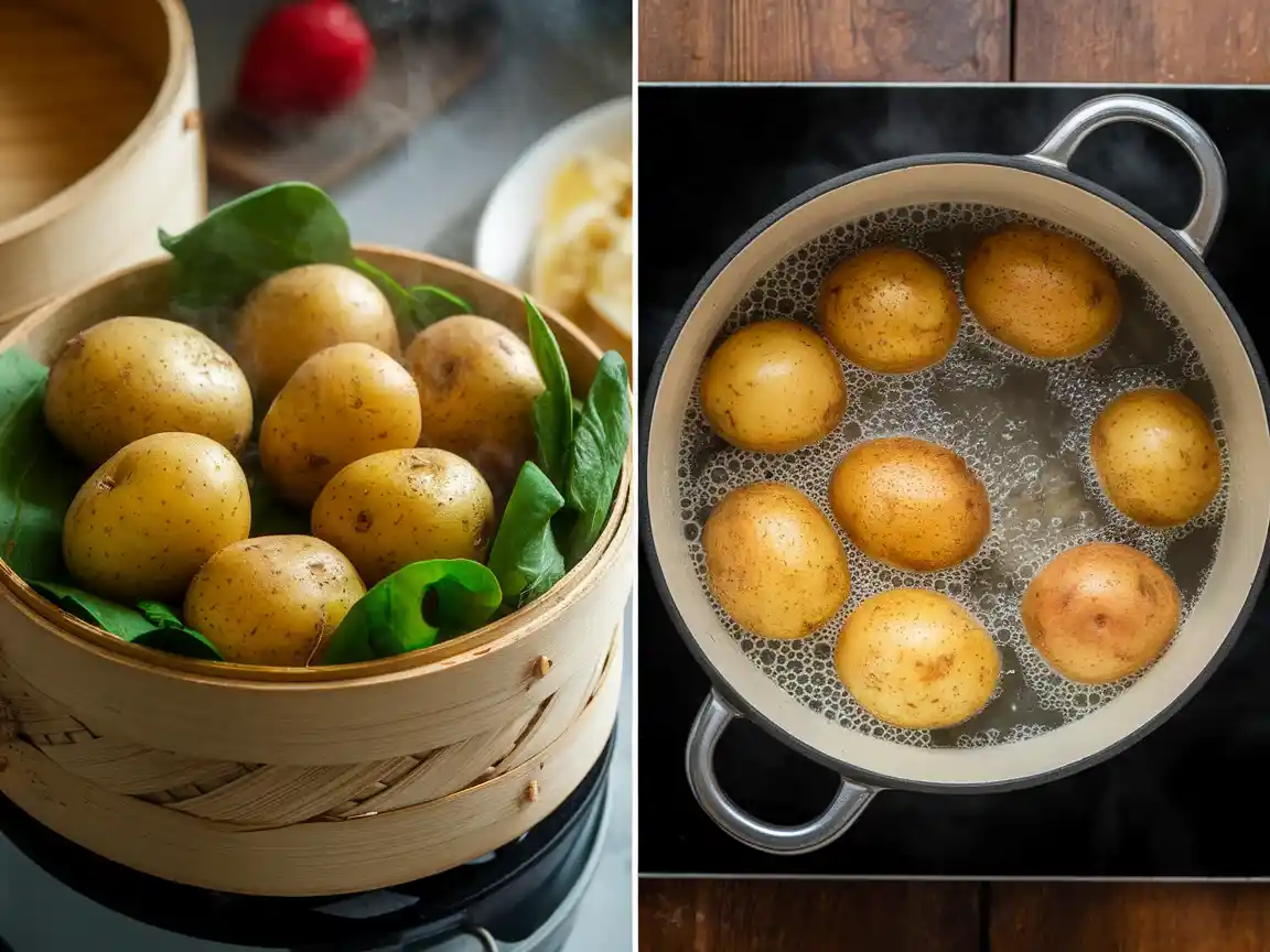 Is it better to steam or boil potatoes