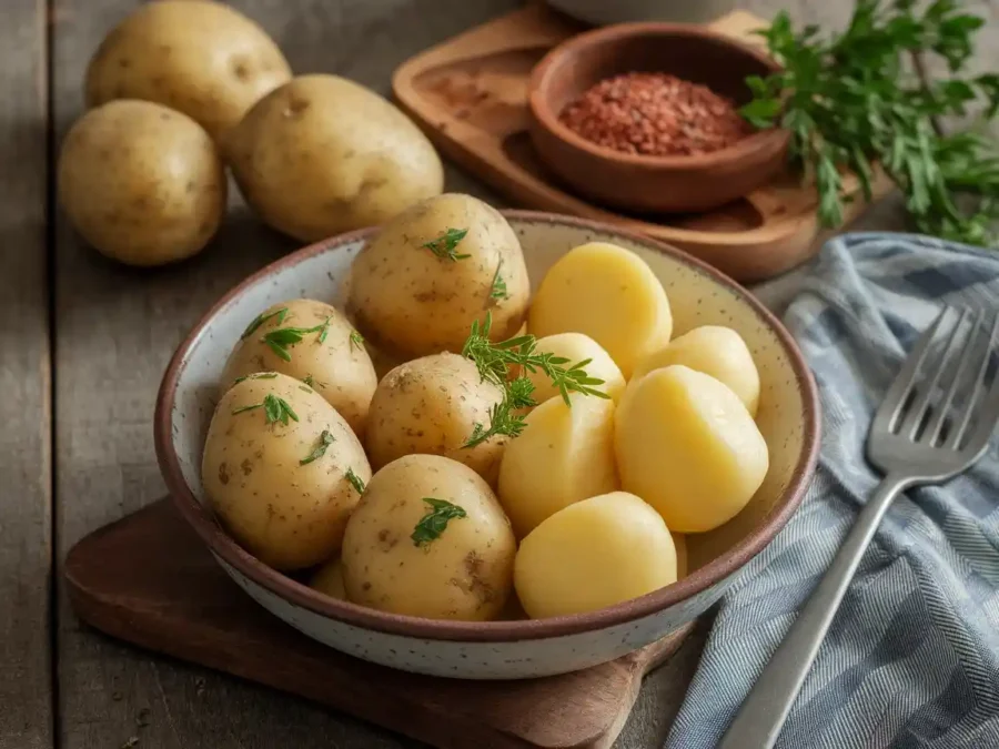 Taste and texture of steamed and boiled potatoes