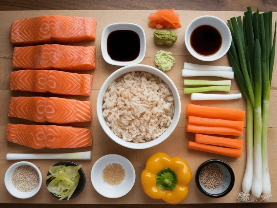 salmon rice bowl recipe