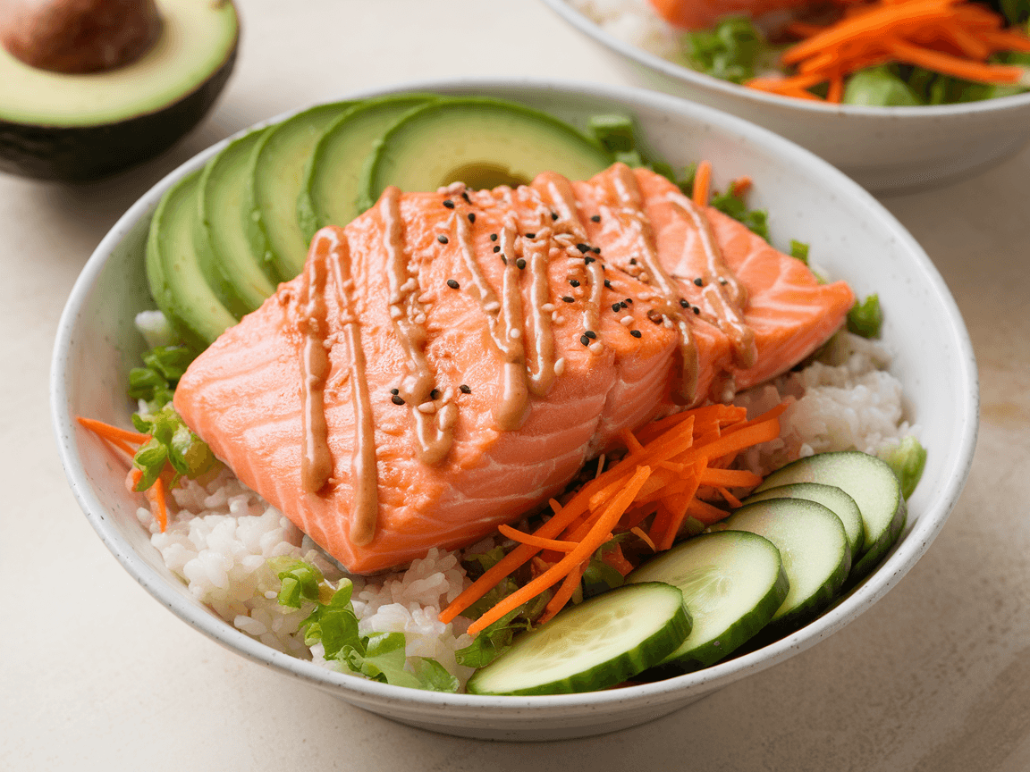 salmon rice bowl recipe​