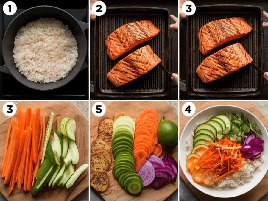 salmon rice bowl recipe