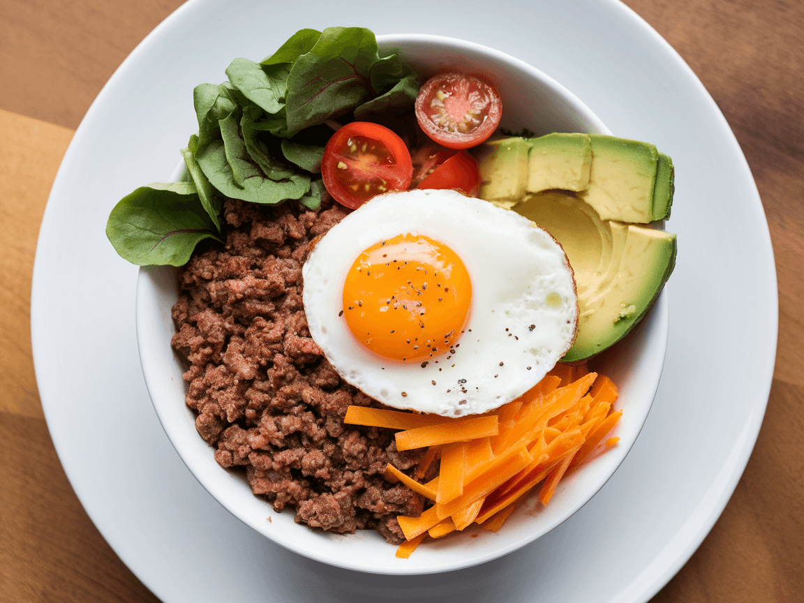 How much protein is in a burger bowl